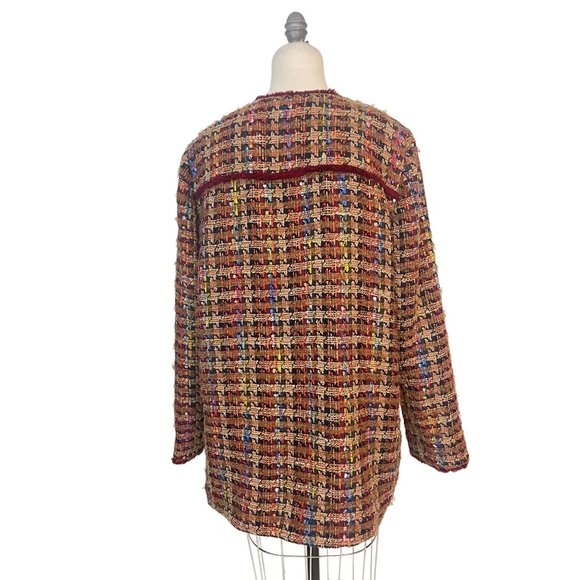 Anthropologie Multicolor Tweed Coat - Picture 5 of 8